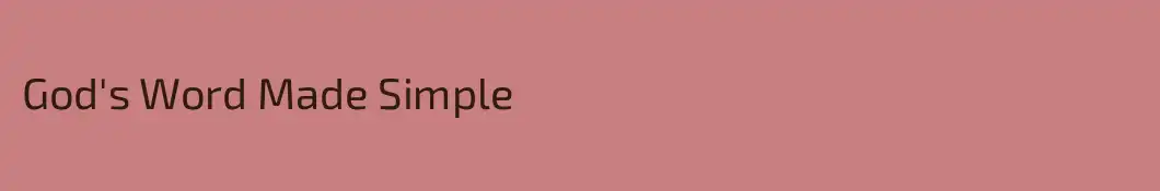 God's Word Made Simple